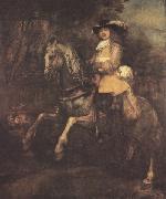 REMBRANDT Harmenszoon van Rijn portrait of Frederick Ribel on horseback (mk33) USA oil painting artist